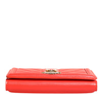 Dolce & Gabbana Red Leather Quilted Devotion Crossbody Phone Cover Bag