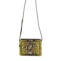 Dolce & Gabbana Green Exotic Leather DG Plaque Crossbody Clutch Bag