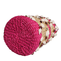 Dolce & Gabbana Multicolor Bucket Raffia Seashells Crystals Handbag Bag