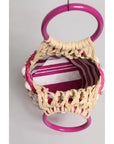 Dolce & Gabbana Multicolor Bucket Raffia Seashells Crystals Handbag Bag