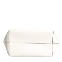 Dolce & Gabbana White Leather #DG BEATRICE Top Handle Tote Bag