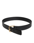 Dolce & Gabbana Black Leather Metal Buckle Classic Belt