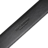 Dolce & Gabbana Black Leather Metal Buckle Classic Belt