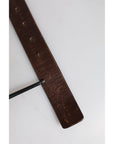 Dolce & Gabbana Brown Solid Leather Classic Waist Buckle Belt