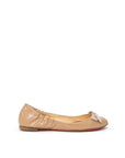 Christian Louboutin Beige Patent Leather Flat Shoe