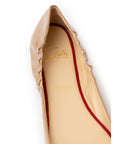 Christian Louboutin Beige Patent Leather Flat Shoe
