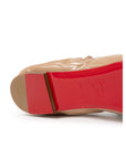 Christian Louboutin Beige Patent Leather Flat Shoe