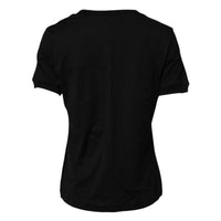Dolce & Gabbana Black DG Embellished Cotton Crew Neck T-shirt