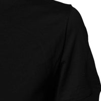 Dolce & Gabbana Black DG Embellished Cotton Crew Neck T-shirt