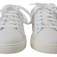 Dolce & Gabbana White Classic Sneakers Women Leather Shoes