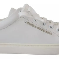 Dolce & Gabbana White Classic Sneakers Women Leather Shoes