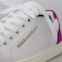 Dolce & Gabbana White Classic Sneakers Women Leather Shoes