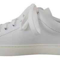 Dolce & Gabbana White Classic Sneakers Women Leather Shoes