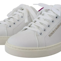 Dolce & Gabbana White Classic Sneakers Women Leather Shoes