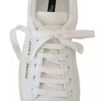 Dolce & Gabbana White Classic Sneakers Women Leather Shoes