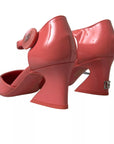 Dolce & Gabbana Peach Leather Ankle Strap Heels Sandals Shoes