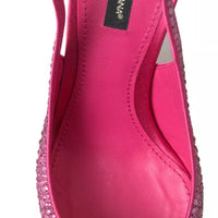 Dolce & Gabbana Pink Slingbacks Crystal Pumps Shoes
