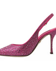 Dolce & Gabbana Pink Slingbacks Crystal Pumps Shoes