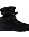 Dolce & Gabbana Black Nylon High Top Sorrento Sneakers Shoes