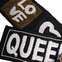 Dolce & Gabbana Black Stretch Multicolor Embellished Waist Belt