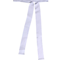 Dolce & Gabbana White Waist Ribbon Wide Bow Logo Belt
