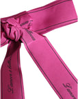Dolce & Gabbana Pink Waist Ribbon Wide Bow Logo Belt