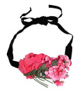Dolce & Gabbana Multicolor Floral Applique Detail Tie Belt