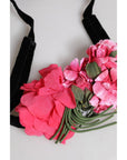 Dolce & Gabbana Multicolor Floral Applique Detail Tie Belt