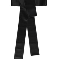 Dolce & Gabbana Black Satin Wide Waist Belt