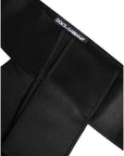 Dolce & Gabbana Black Satin Wide Waist Belt