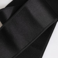 Dolce & Gabbana Black Satin Wide Waist Belt