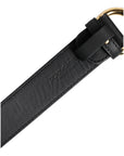 Dolce & Gabbana Black Leather Metal Waist DG Logo Buckle Belt
