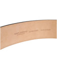 Dolce & Gabbana Brown Leather Waist Gold Metal Buckle Belt