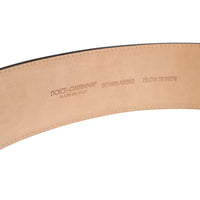 Dolce & Gabbana Brown Leather Waist Gold Metal Buckle Belt