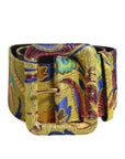 Dolce & Gabbana Multicolor Floral Jacquard Wide Waist Belt