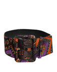Dolce & Gabbana Multicolor Floral Jacquard Lurex Wide Waist Buckle Belt
