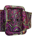 Dolce & Gabbana Multicolor Floral Jacquard Wide Waist Belt