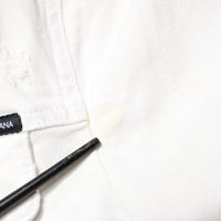 Dolce & Gabbana White Graffiti Cotton Stretch Denim Jacket