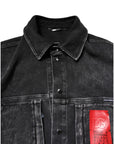 Dolce & Gabbana Black Logo Cotton Stretch Denim Jacket