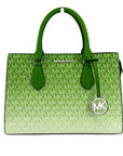 Michael Kors Sheila Medium Crossbody Satchel Purse Bag Jungle Green