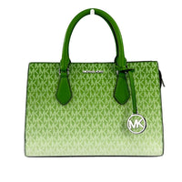 Michael Kors Sheila Medium Crossbody Satchel Purse Bag Jungle Green