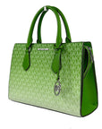 Michael Kors Sheila Medium Crossbody Satchel Purse Bag Jungle Green