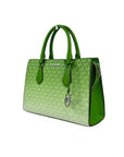Michael Kors Sheila Medium Crossbody Satchel Purse Bag Jungle Green