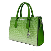 Michael Kors Sheila Medium Crossbody Satchel Purse Bag Jungle Green