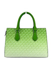 Michael Kors Sheila Medium Crossbody Satchel Purse Bag Jungle Green