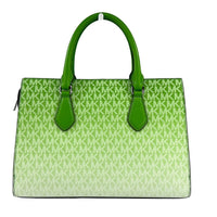 Michael Kors Sheila Medium Crossbody Satchel Purse Bag Jungle Green