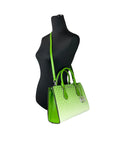 Michael Kors Sheila Medium Crossbody Satchel Purse Bag Jungle Green