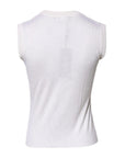 Dolce & Gabbana White Sleeveless Cashmere Round Neck Tank Top