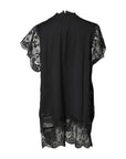 Dolce & Gabbana Black Lace Sheer Sacred Heart Crew Neck Top
