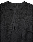 Dolce & Gabbana Black Lace STAFF Crew Neck Long Sleeves Top